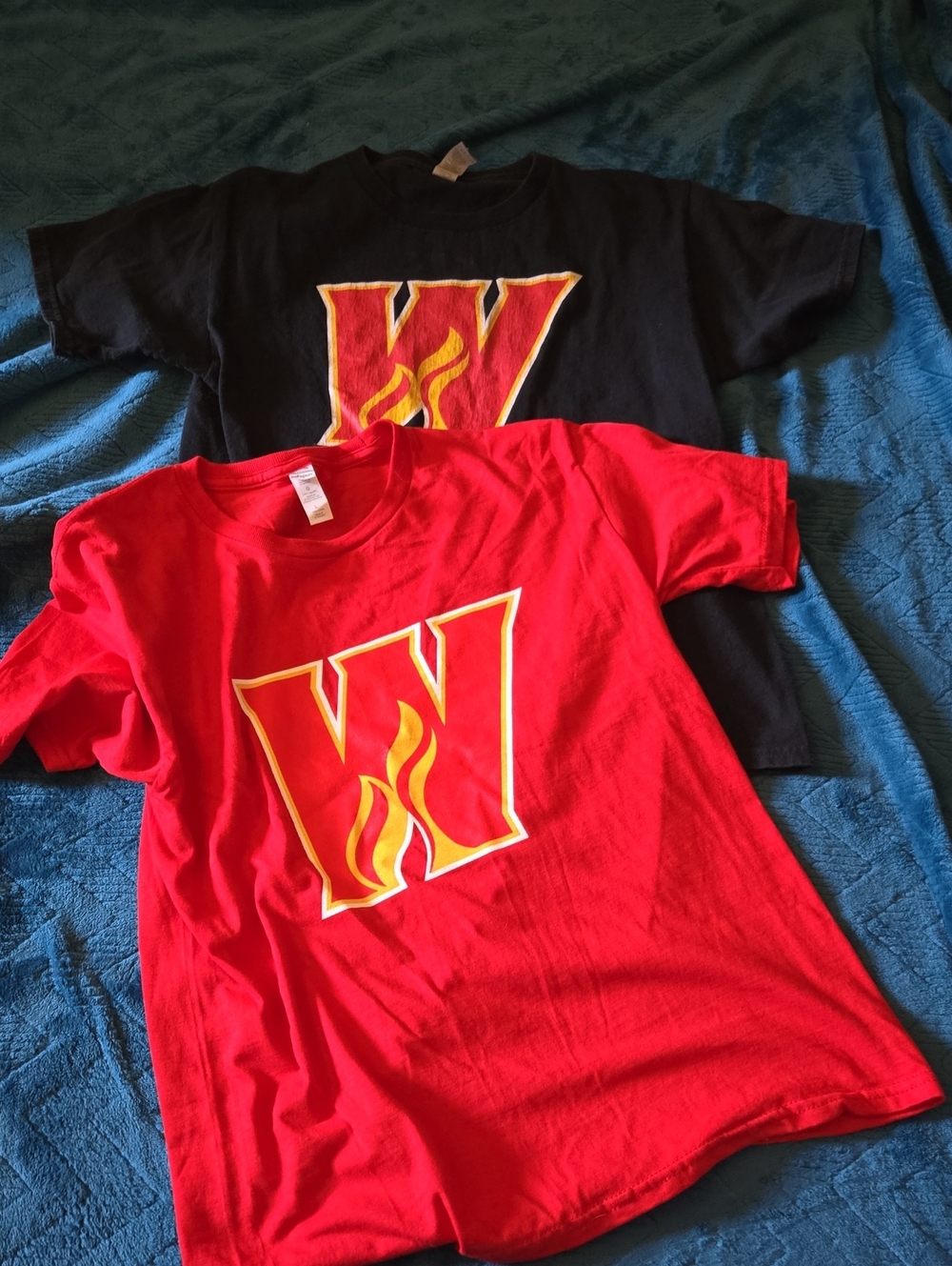Free With Purchase Kids Red Graphic W T-Shirt with Flame Logo